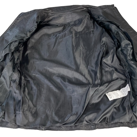 Julian Marcuir Black Leather Zip Front Jacket - Picture 8 of 12